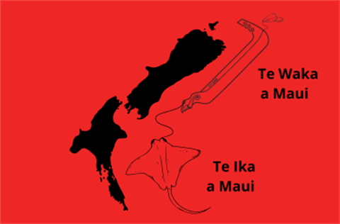 Aotearoa as waka and ika of Maui.png