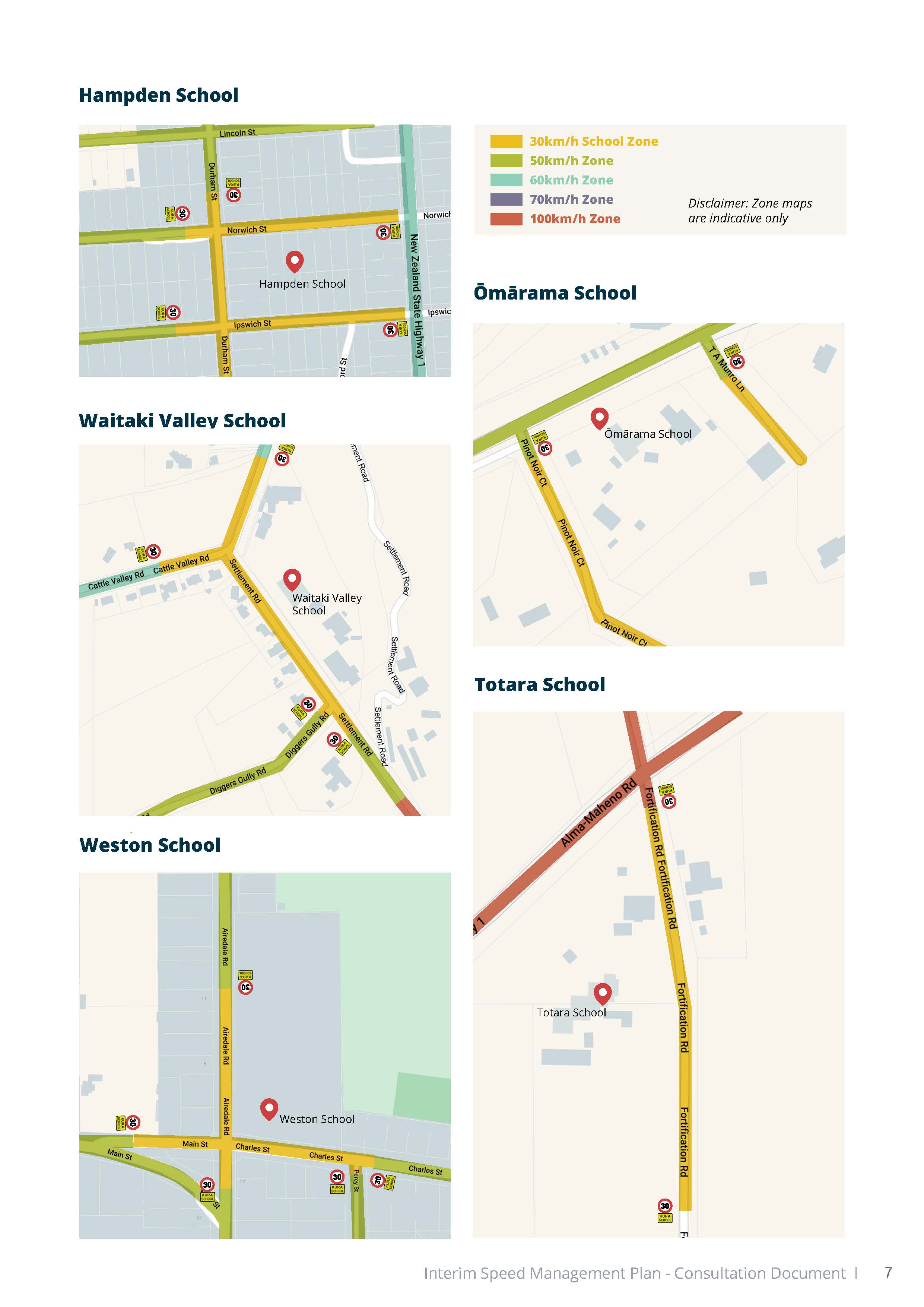 Interim speed limit 2023 School Map-Hampden School, Omarama School, Waitaki Valley School, Totara School, Weston School.jpg