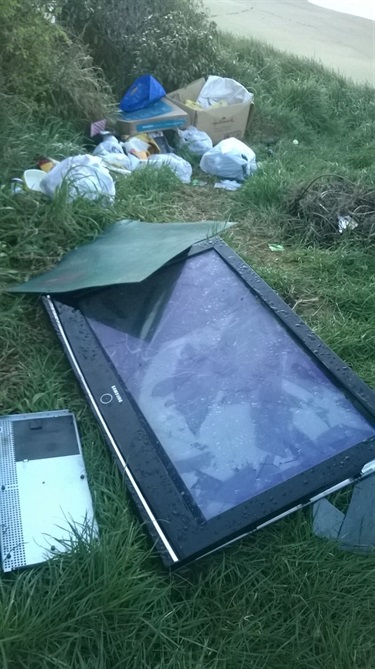 Fly tipping (illegal dumping) Beach Road 12/08/2014