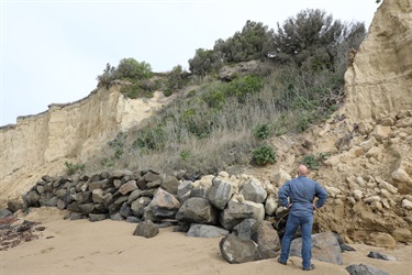 Project Manager Steve Clarke checks out the southern Beach Road site