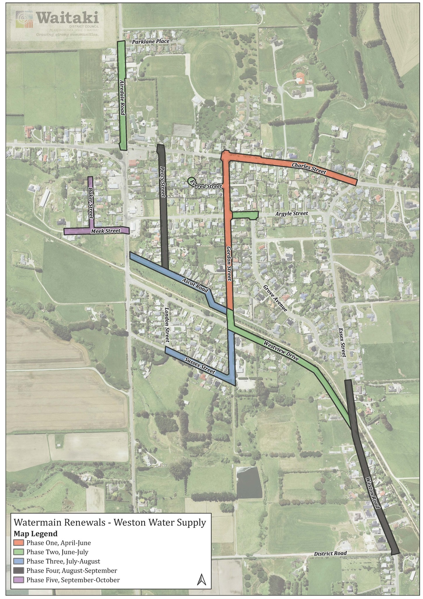 Weston water supply upgrades map