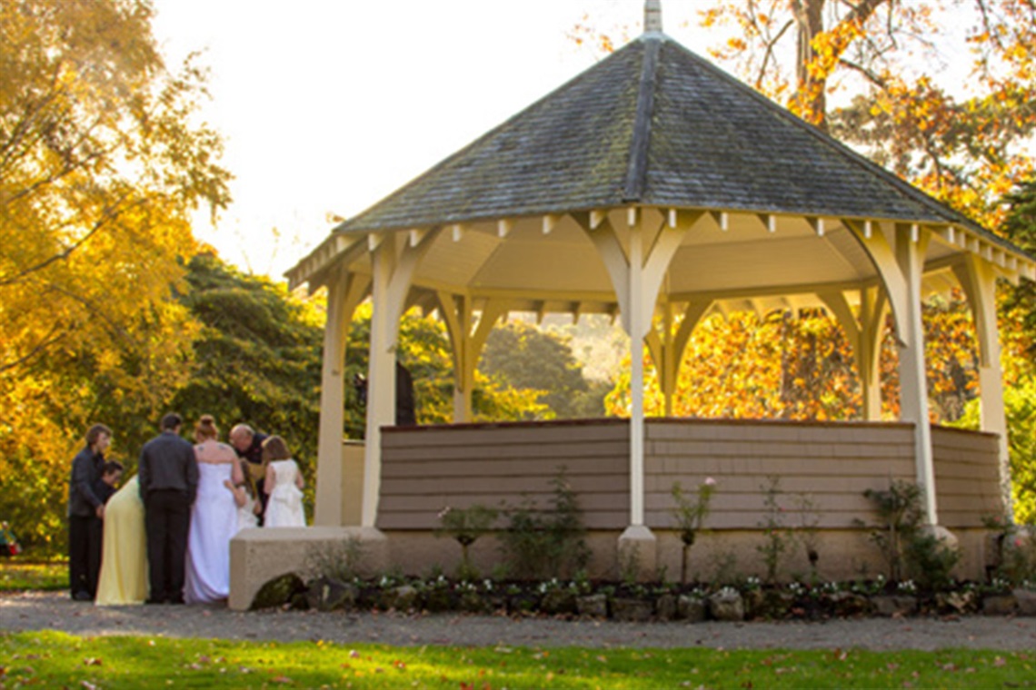 Band rotunda at Oamaru Public Gardens