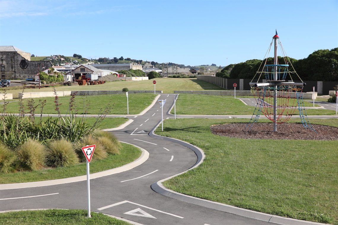 Cycle lanes at Waitaki Bike Skills Park