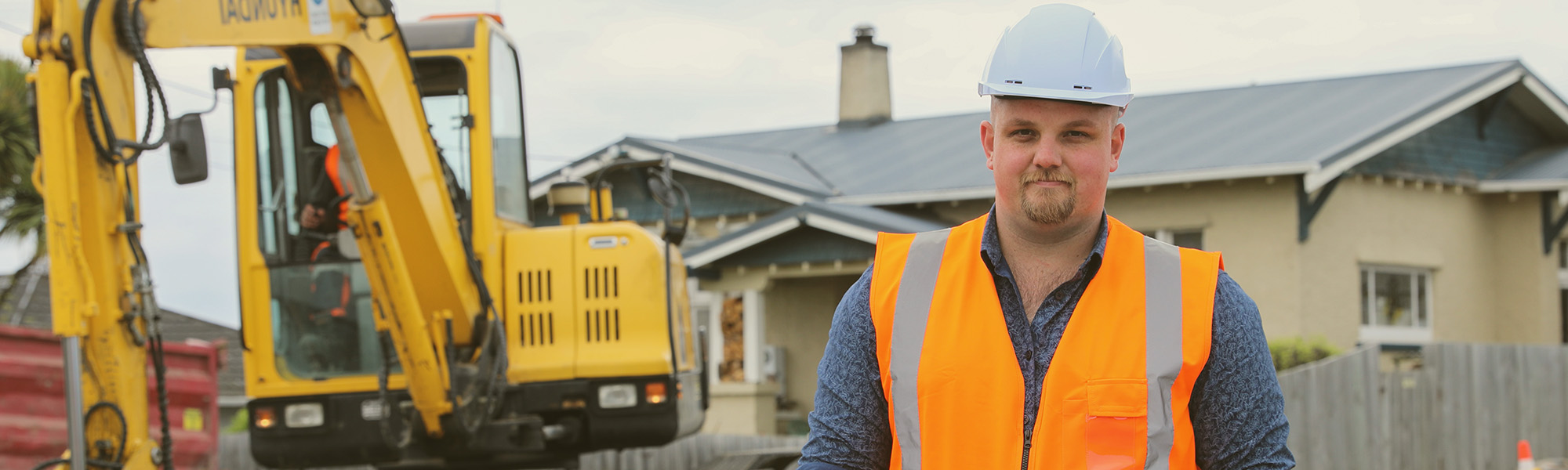 Council employee at construction site