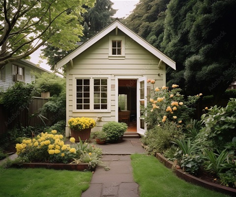 A garden house.