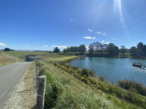 Ardgowan Dam viewed from reservoir